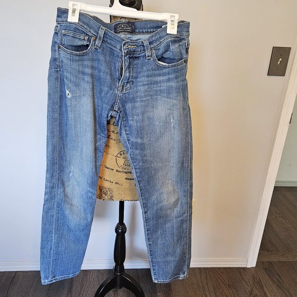 Lucky Brand Sienna Slim Boyfriend Jeans Size 4/27 Distressed - Picture 1 of 7
